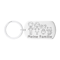 Personalisierter Schlüsselanhänger mit Gravur für das Militär und Familiensymbolen