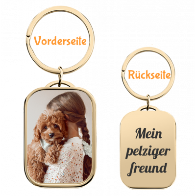 Personalisierter Schlüsselanhänger mit Hunde-...
