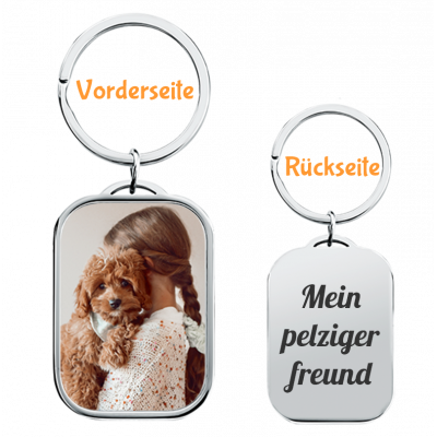 Personalisierter Schlüsselanhänger mit Hunde-...