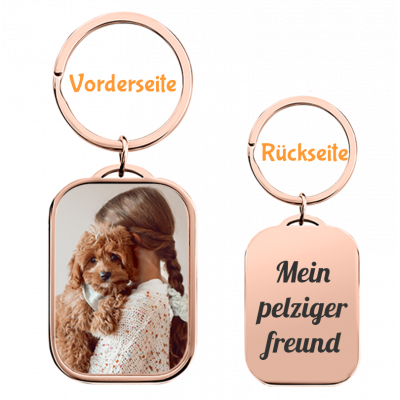 Personalisierter Schlüsselanhänger mit Hunde-...